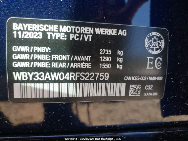 WBY33AW04RFS22759 BMW I4