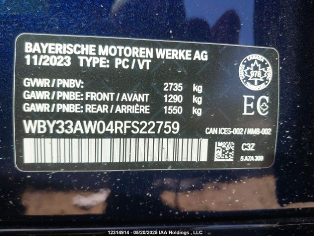 WBY33AW04RFS22759 BMW I4