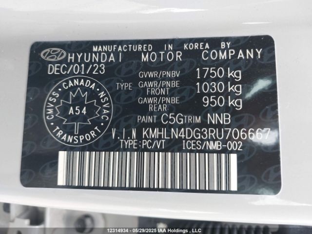 KMHLN4DG3RU706667 Hyundai Elantra Luxury