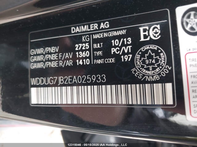 Mercedes-Benz S-Class 2014 WDDUG7JB2EA025933 Image 9
