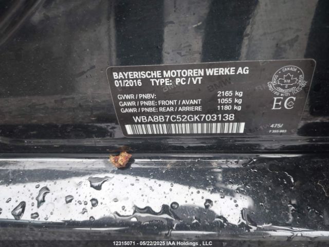 WBA8B7C52GK703138 BMW 340 XI