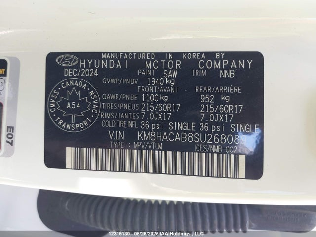 KM8HACAB8SU268089 Hyundai Kona