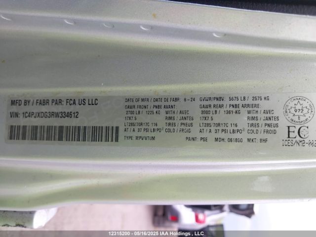 1C4PJXDG3RW334612 Jeep Wrangler Sport