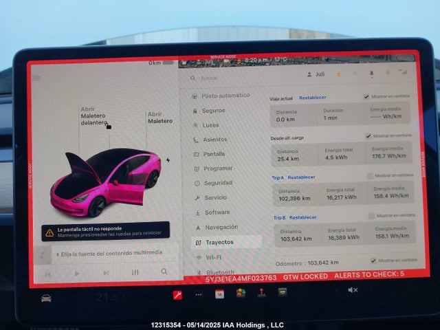 Продажа на аукционе авто 2021 Tesla Model 3 Standard Range/standard Range Plus, vin: 5YJ3E1EA4MF023763, номер лота: 12315354