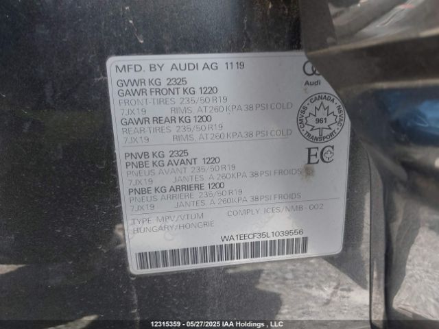 WA1EECF35L1039556 Audi Q3 Premium Plus S-line