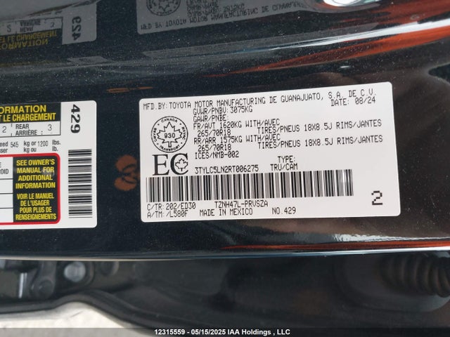 Toyota t24a-fts 2024 3TYLC5LN2RT006275 Image 19