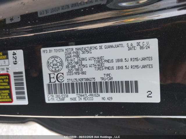 Toyota t24a-fts 2024 3TYLC5LN2RT006275 Image 9