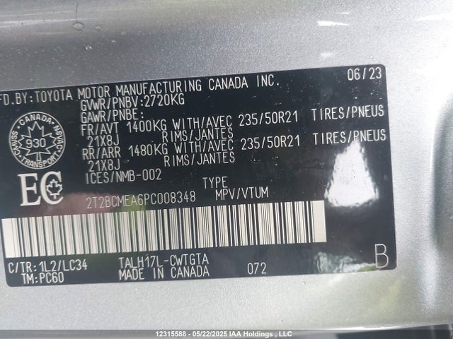 2T2BCMEA6PC008348 Lexus Rx 500h