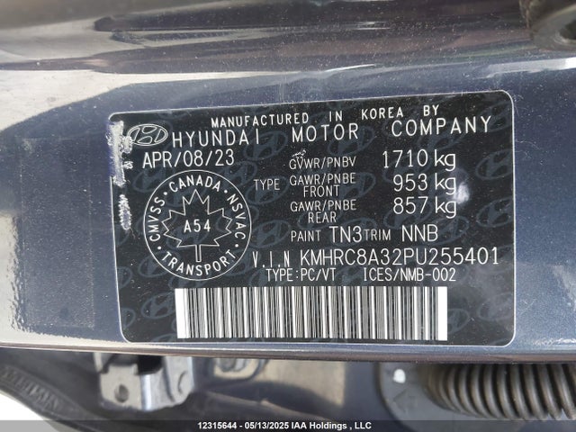 KMHRC8A32PU255401 Hyundai Venue Sel/limited