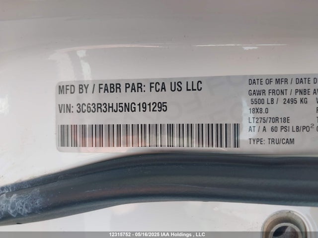 3C63R3HJ5NG191295 Dodge 3500