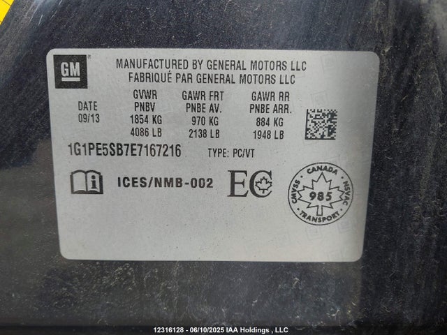 1G1PE5SB7E7167216 Chevrolet LUV