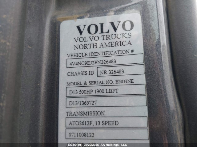 Volvo d13 2023 4V4NC9EJ2PN326483 Image 9