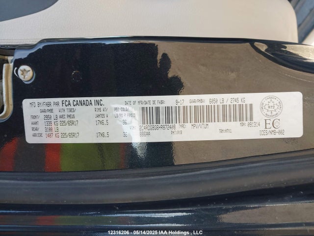 2C4RDGBG6HR872408 Dodge Grand Caravan