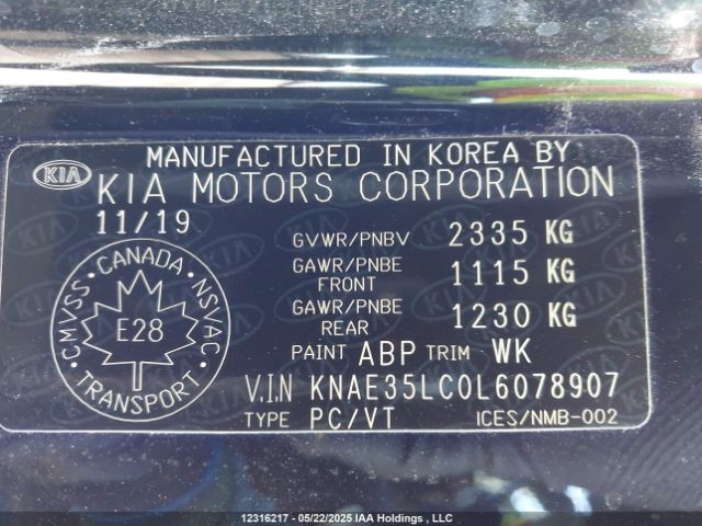 KNAE35LC0L6078907 KIA tgdi lamda ii
