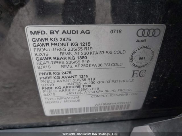 WA1BNAFY4J2224191 Audi Q5 Premium Plus