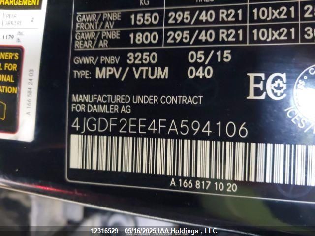 4JGDF2EE4FA594106 Mercedes-Benz Gl-Class