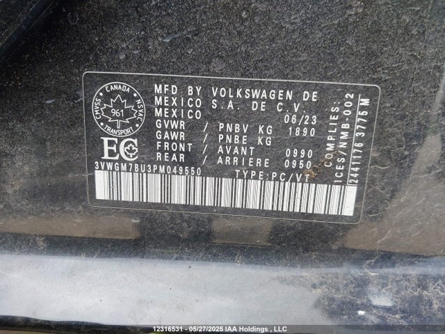 3VWGM7BU3PM049550 Volkswagen Jetta