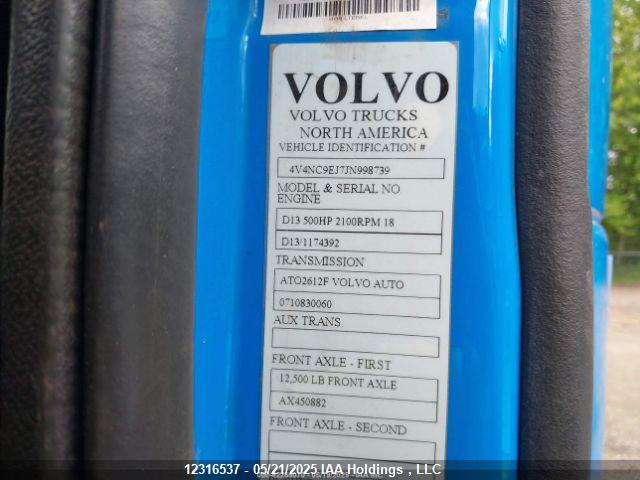 4V4NC9EJ7JN998739 Volvo d13