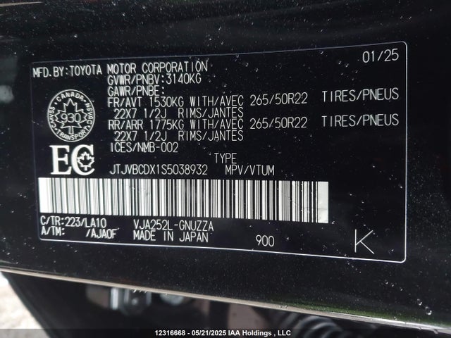 Lexus v35a-fts 2025 JTJVBCDX1S5038932 Image 9