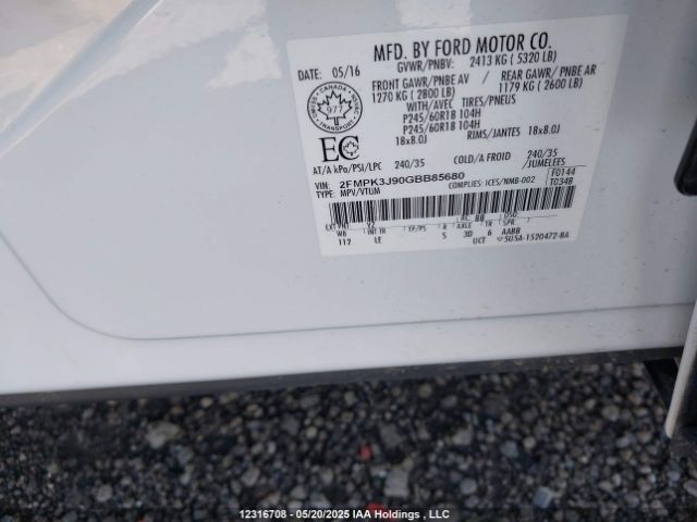 2FMPK3J90GBB85680 Ford EDGE SEL
