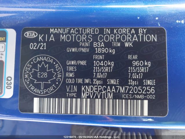 KNDEPCAA7M7205256 KIA Seltos Lx