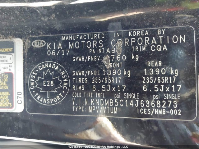 Aukcja sprzedaży 2018 Kia Sedona, vin: KNDMB5C14J6368273, numer aukcji: 12316894