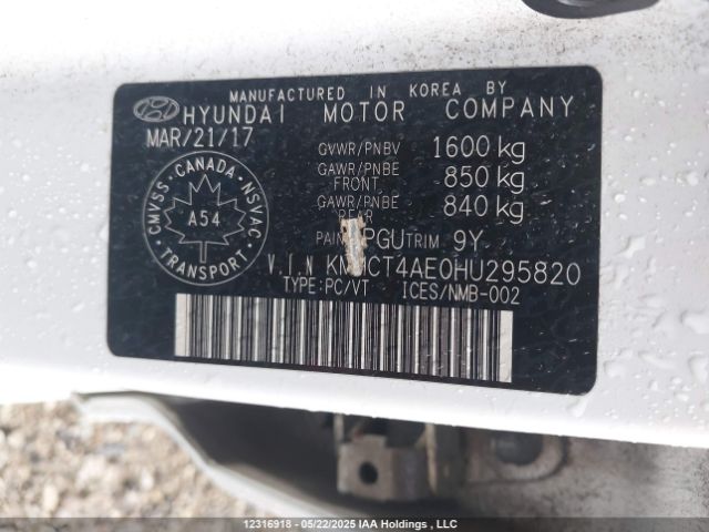 KMHCT4AE0HU295820 Hyundai 2017