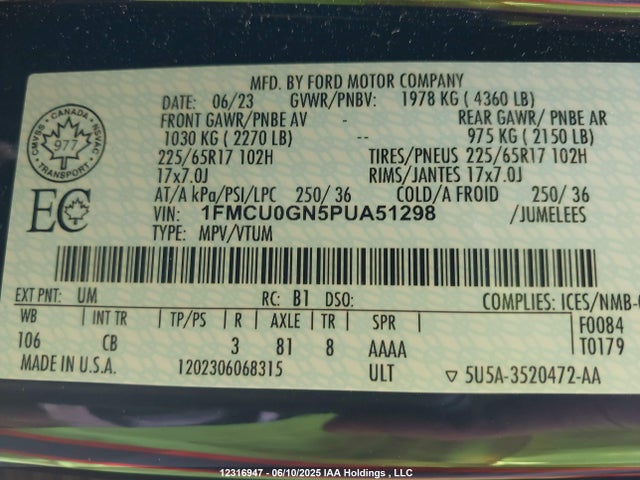Ford dragon gtdi 2023 1FMCU0GN5PUA51298 Image 9