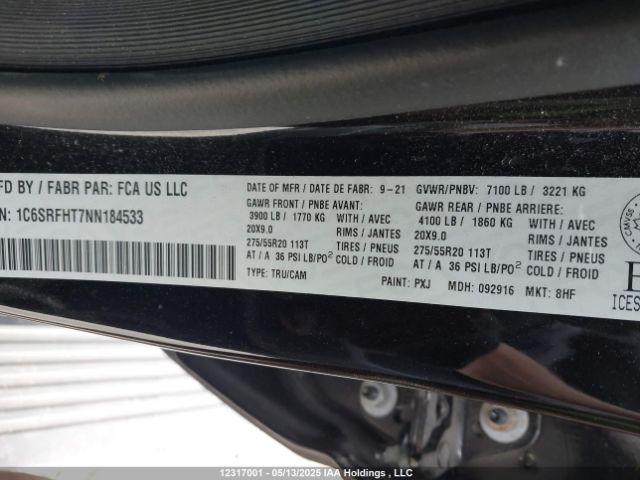 1C6SRFHT7NN184533 RAM 1500
