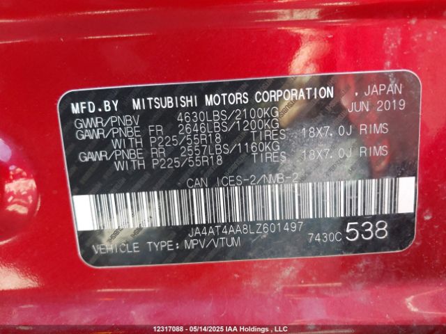 JA4AT4AA8LZ601497 Mitsubishi tc/ic mivec