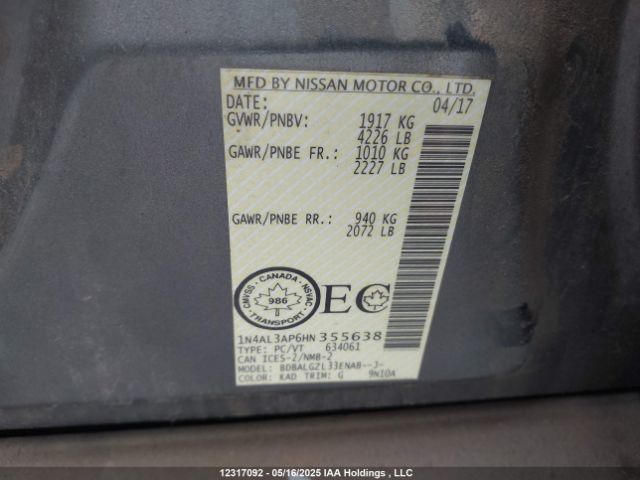 1N4AL3AP6HN355638 Nissan Altima