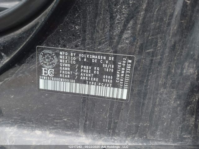 3VWE57BU6KM099100 Volkswagen 1.8 tsi