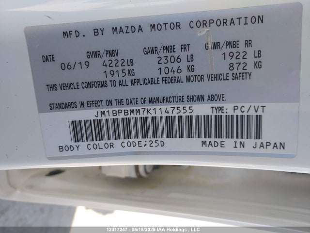 JM1BPBMM7K1147555 Mazda py cylinder deactivation