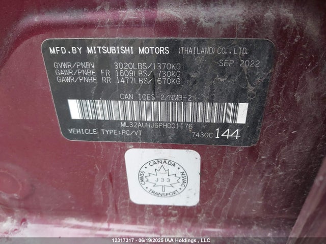 ML32AUHJ6PH001176 Mitsubishi mivec