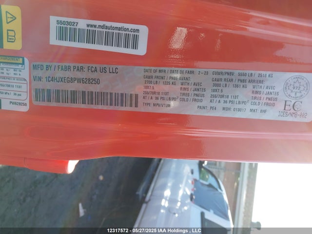 1C4HJXEG8PW628250 Jeep 2023