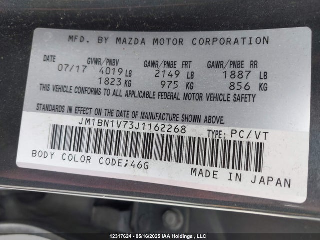 JM1BN1V73J1162268 Mazda pe