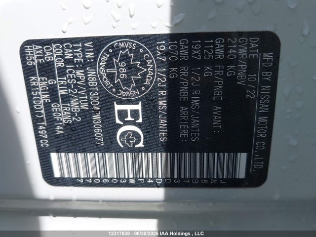 JN8BT3DD4PW306077 Nissan Rogue