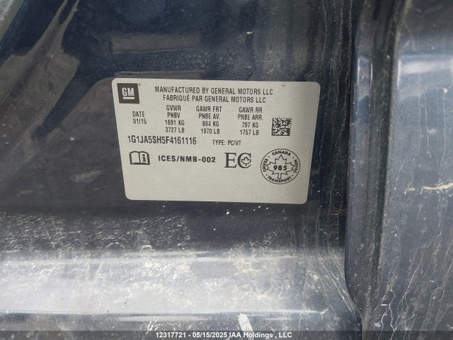1G1JA5SH5F4161116 Chevrolet Sonic Ls Auto