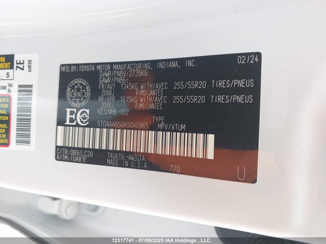 Toyota t24a-fts 2024 5TDAAAB56RS040965 Image 19