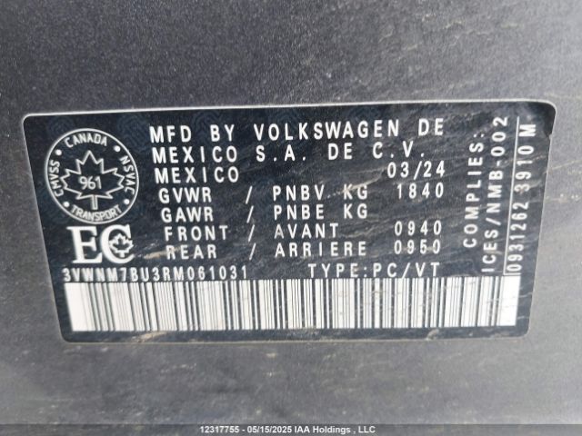 3VWNM7BU3RM061031 Volkswagen tsi