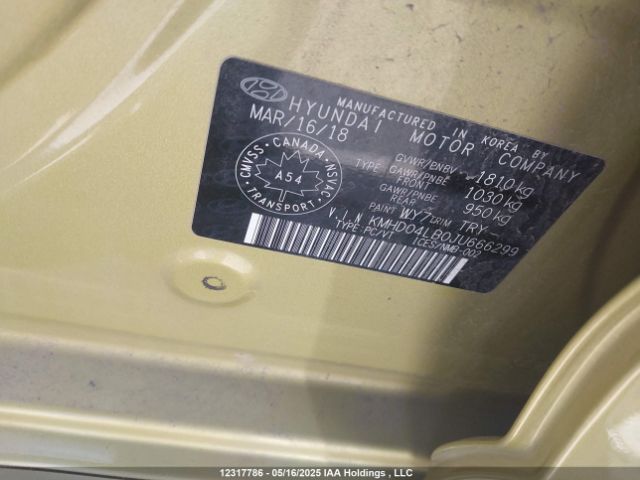 KMHD04LB0JU666299 Hyundai Elantra Sport