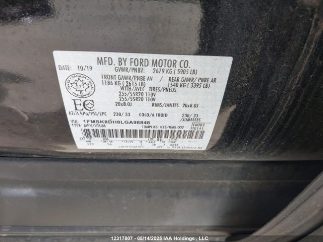 1FMSK8DH8LGA98848 Ford Explorer