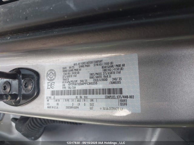 1FTFW1E84PFC80235 Ford gtdi