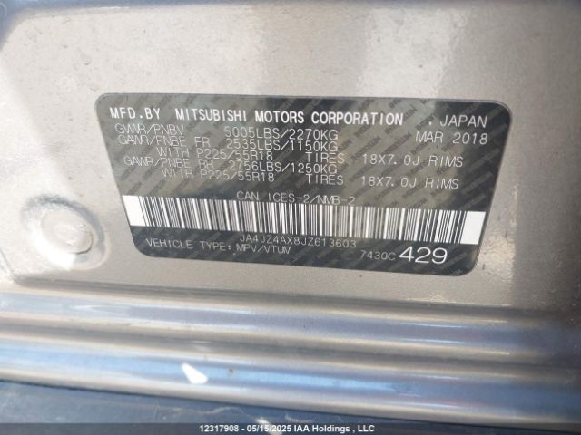 JA4JZ4AX8JZ613603 Mitsubishi OUTLANDER GT