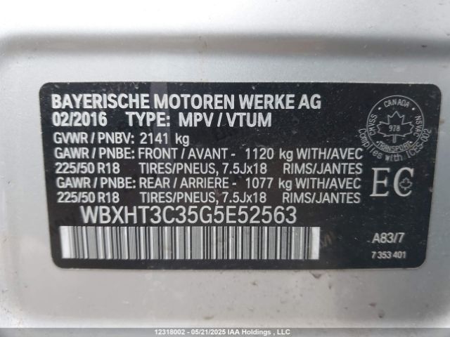 WBXHT3C35G5E52563 BMW X1