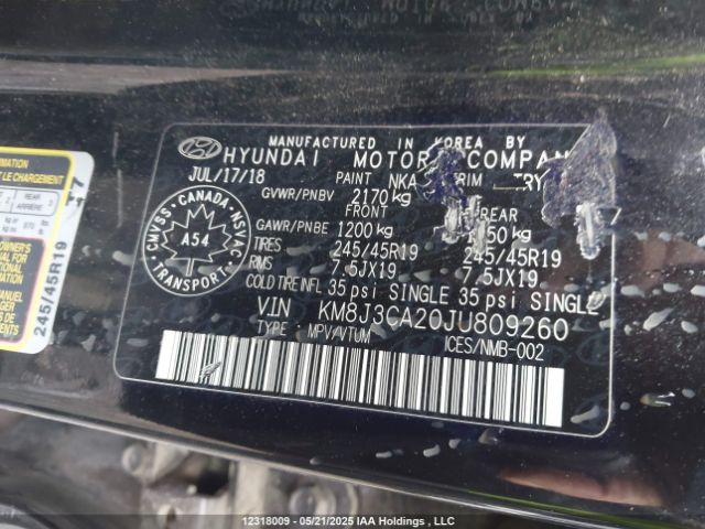 KM8J3CA20JU809260 Hyundai t-gdi gamma