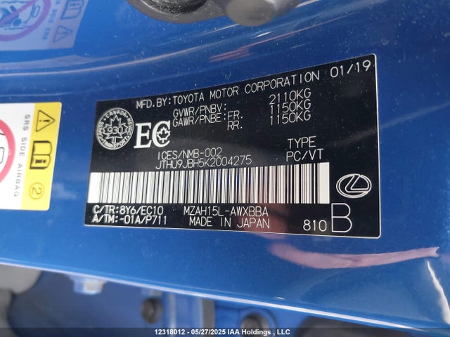 JTHU9JBH5K2004275 Lexus m20a-fxs, 3nm, 1mm