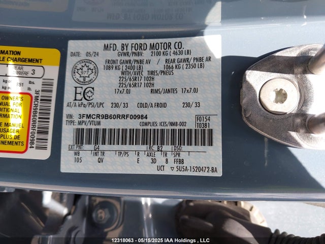 Ford dragon 2024 3FMCR9B60RRF00984 Image 9