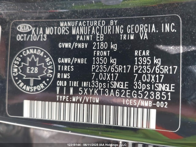 5XYKT3A62EG523851 KIA dohc t-gdi theta-ii