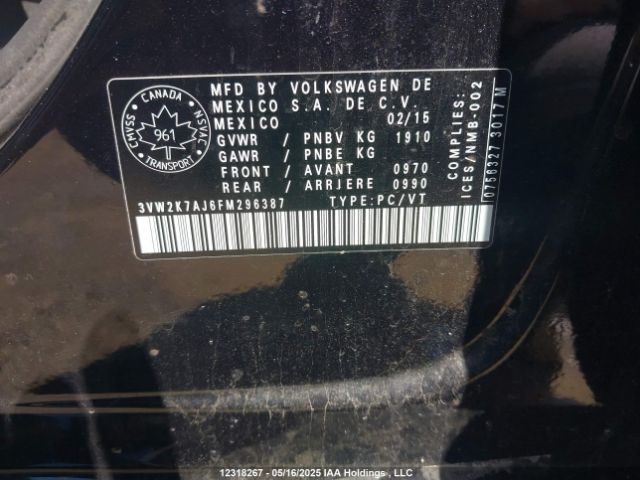 3VW2K7AJ6FM296387 Volkswagen Jetta 2.0l Trendline/2.0l Trendline+